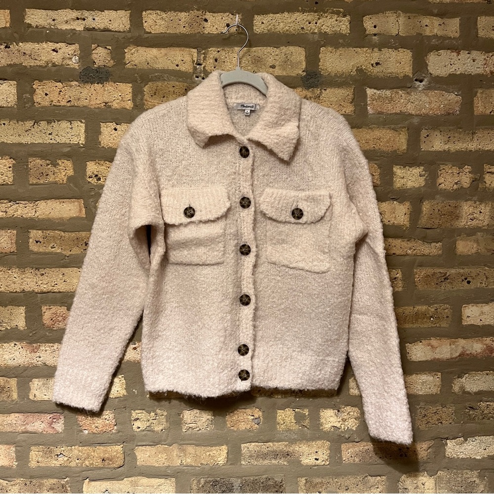 Women’s Madewell Cream Textured sweater; size small